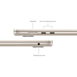 MacBook Air 13 インチ (2024) - Apple M3 8-コア と 10-コア GPU - 16GB RAM - SSD 512GB - JIS配列キーボード