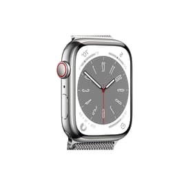 Apple Watch Series 8 45mm - GPS + Cellularモデル - ステンレススチール シルバー ケース- バンド無し