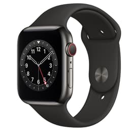 Apple Watch Series 6 44mm - GPS + Cellularモデル - ステンレススチール グラファイト ケース- スポーツバンド