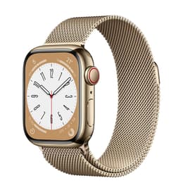 Apple Watch Series 8 41mm - GPS + Cellularモデル - ステンレススチール ゴールド ケース- ミラネーゼループ