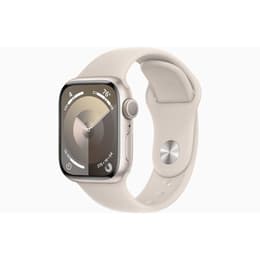 Apple Watch Series 9 41mm - GPSモデル - アルミニウム スターライト ケース- スポーツバンド