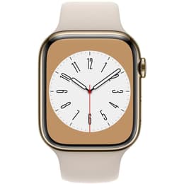 Apple Watch Series 8 45mm - GPS + Cellularモデル - ステンレススチール ゴールド ケース- スポーツバンド