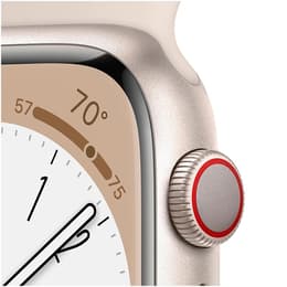 Apple Watch Series 8 45mm - GPSモデル - アルミニウム スターライト ケース- バンド無し