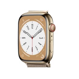 Apple Watch Series 8 45mm - GPS + Cellularモデル - ステンレススチール ゴールド ケース- バンド無し