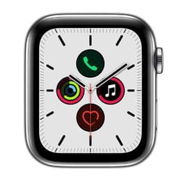 Apple Watch Series 5 44mm - GPS + Cellularモデル - ステンレススチール シルバー ケース- バンド無し