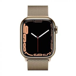 Apple Watch Series 7 45mm - GPS + Cellularモデル - ステンレススチール ゴールド ケース- ミラネーゼループ