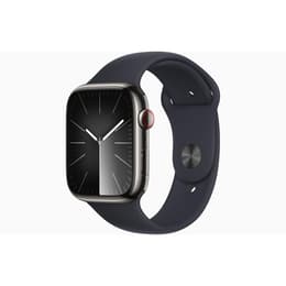 Apple Watch Series 9 45mm - GPS + Cellularモデル - ステンレススチール グラファイト ケース- スポーツバンド