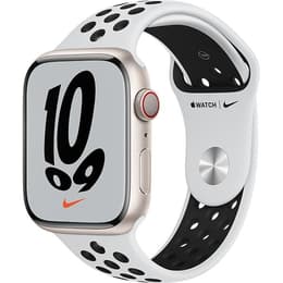 Apple Watch Nike+ Series 7 45mm - GPS + Cellularモデル - アルミニウム スターライト ケース- Nikeスポーツバンド
