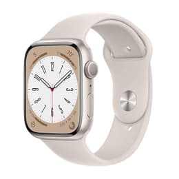 Apple Watch Series 8 45mm - GPSモデル - アルミニウム スターライト ケース- スポーツバンド