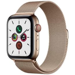Apple Watch Series 5 44mm - GPS + Cellularモデル - ステンレススチール ゴルド ケース- ミラネーゼループ