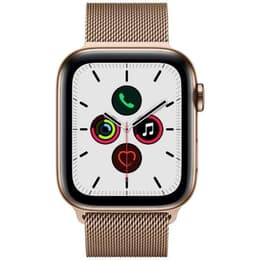 Apple Watch Series 5 44mm - GPS + Cellularモデル - ステンレススチール ゴルド ケース- ミラネーゼループ