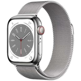 Apple Watch Series 8 41mm - GPS + Cellularモデル - ステンレススチール シルバー ケース- ミラネーゼループ