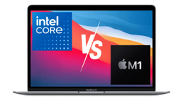 Apple M1チップとIntelCPUのMacBookを性能比較
