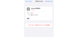 APN構成プロファイル