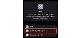 「ソフトウェアアップデート」の項目を選択