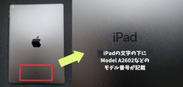 iPad本体裏側でのモデル確認方法