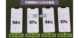 リファービッシュ品iPhoneのバッテリー持ち実機レビュー：最大容量